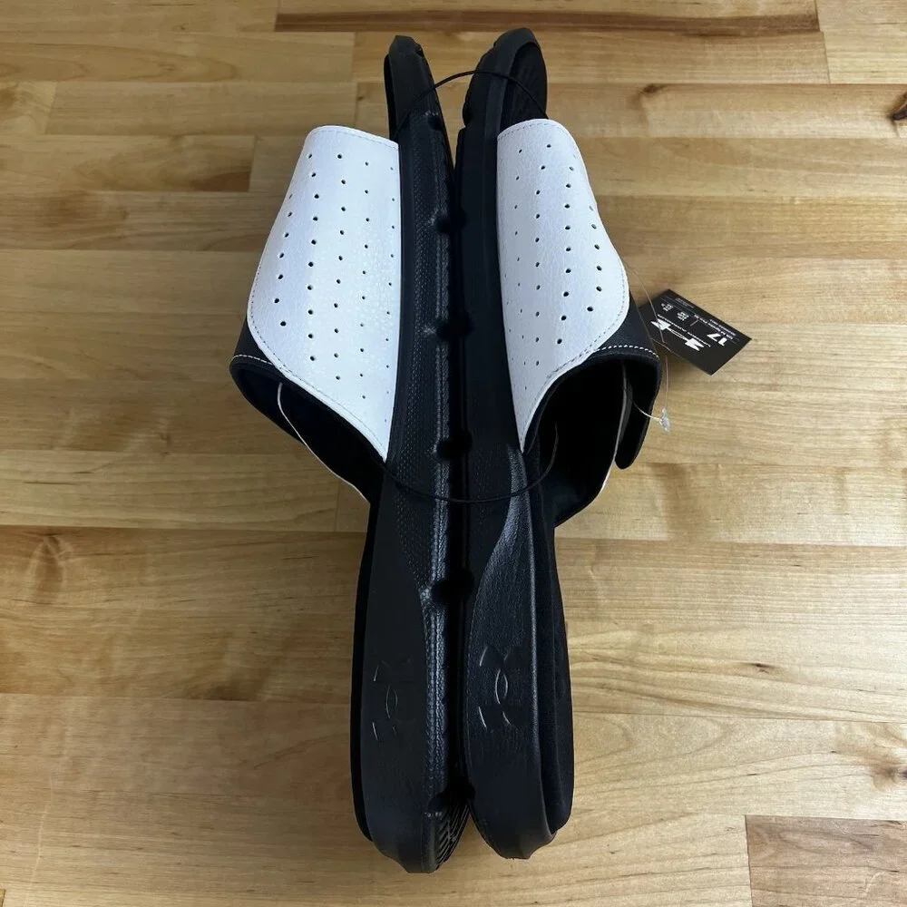 Under Armour Mens Ignite Pro Slide Athletic Sandal 3026023-100 White Size 17 NEW